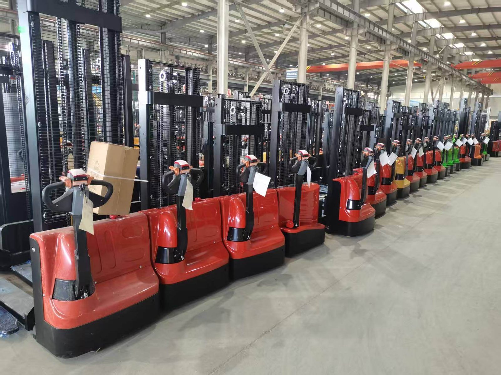 electric stacker in Yocov factory warehouse