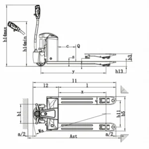 Electric Pallet Truck EPT15Q model Technical Data