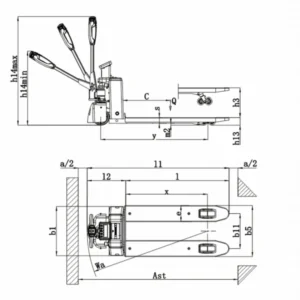 Scale Electric Pallet Truck EPT20ES.EPT25ES model Technical Data