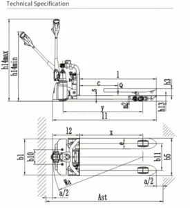 electric Pallet truck EPT15V.EPT20V model Technical data